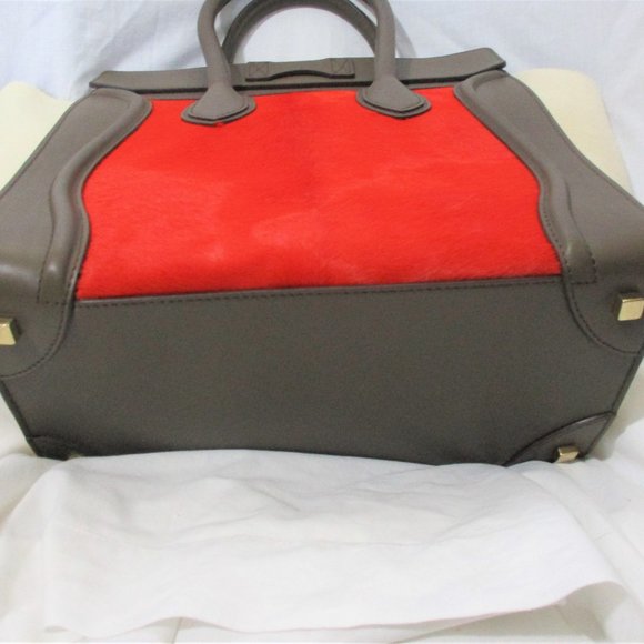 NEW CELINE PARIS ITALY Python Leather MINI LUGGAGE BRICK Tote Bag NWT - Picture 11 of 11